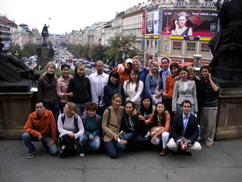 Students on Wenceslas Square